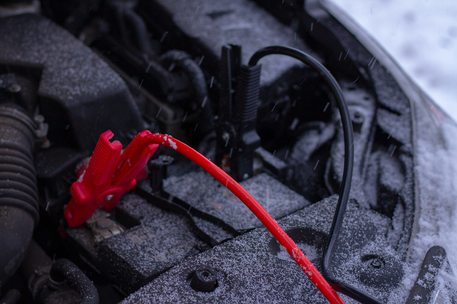 Black And Red Jumper Cables For Charging